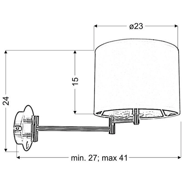 Ścienna lampa loftowa ALEXIA 21-57532 regulowana metalowy biały