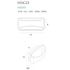 Kinkiet ścienny HUGO W0053 Maxlight LED 5W 3000K metal biały