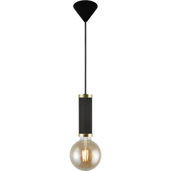 Minimalistyczna lampa wisząca GALLOWAY 2011053003 czarny mosiądz