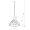 Zwieszana lampa do salonu Bio 9847 Nowodvorski skandynawska drewniana