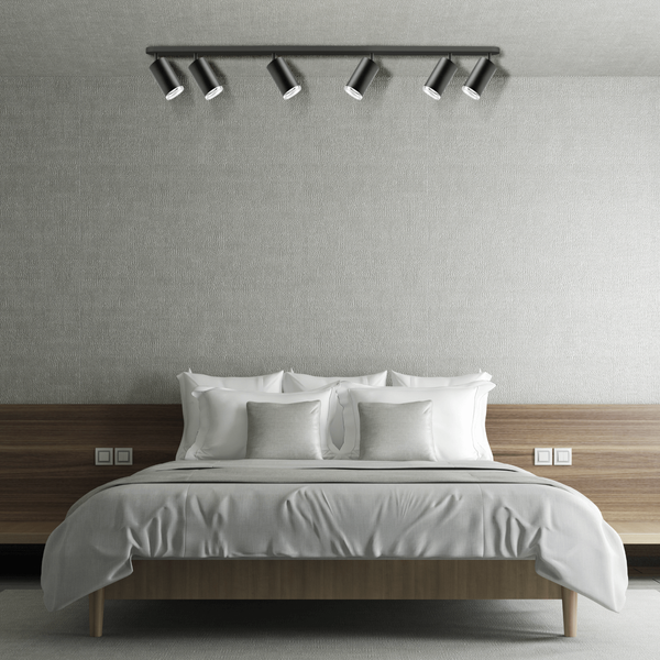 Reflektorowa lampa sufitowa na listwie TURYN 324740 IP44 czarny