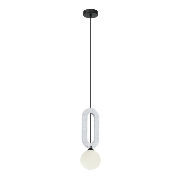 Filcowa wisząca lampa Masso PND-59839-1-LGR kula nad stół szara