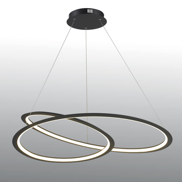 Wisząca lampa salonowa Spirello ST-8826P/B Step LED 80W 3000K pierścień czarna