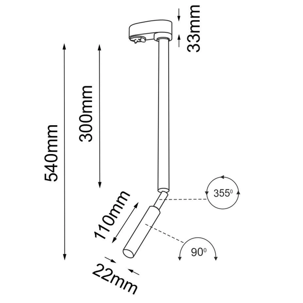 Tuba do salonu Kosame 6068 Shilo do szynoprzewodów metalowa złota czarna