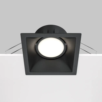 Wpuszczana oprawa kwadratowa Dot DL029-2-01B metalowa czarna