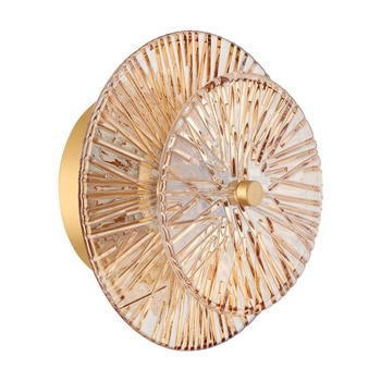 Kinkiet ścienny LUXIO ST-3315-2 gold Step LED 6W 3000K bursztynowa