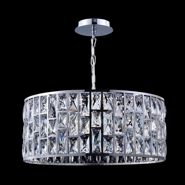 Wisząca LAMPA glamour GELID MOD184-PL-04-CH Maytoni kryształowa OPRAWA okrągły ZWIS crystals przezroczyste chrom