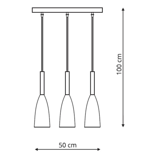 Hygge LAMPA wisząca SOLIN LP-181/3L BK/GD Light Prestige metalowa OPRAWA na listwie ZWIS kaskada czarna złota