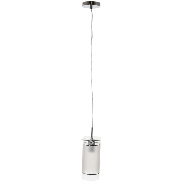LAMPA wisząca VIGO MDM1560/1 Italux szklana OPRAWA zwis tuba chrom biała