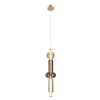 Szklana wisząca lampa KELLY bursztynowa przydymiona 31-54555 4xLED 9,5W 2700K do sypialni