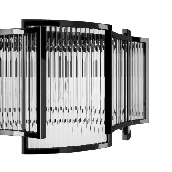 Wisząca lampa hampton Imperio SMP0098 black Step kryształowa czarna