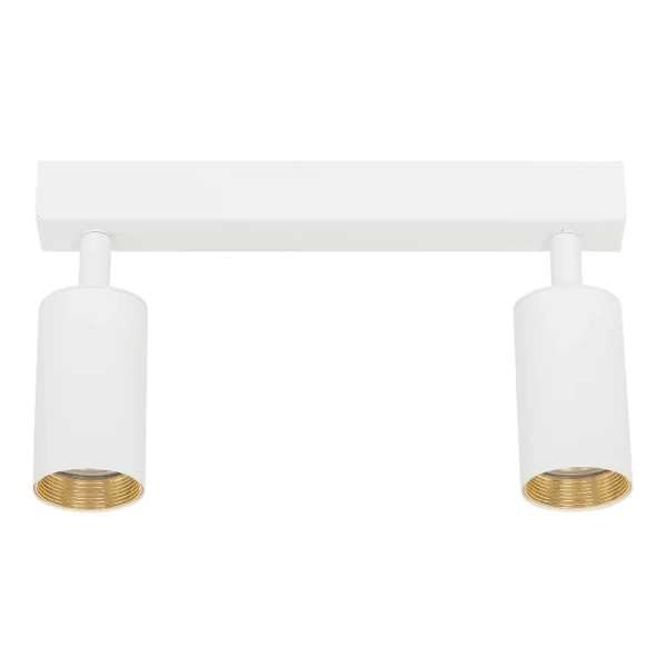 Podwójna lampa sufitowa Amis 10795 do jadalni metalowy biały złoty