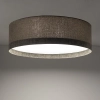 Okrągła lampa sufitowa LAGO 11680 tkaninowa do salonu szara