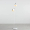 Podłogowa lampa do salonu FORM 1108A_2 metalowa biała