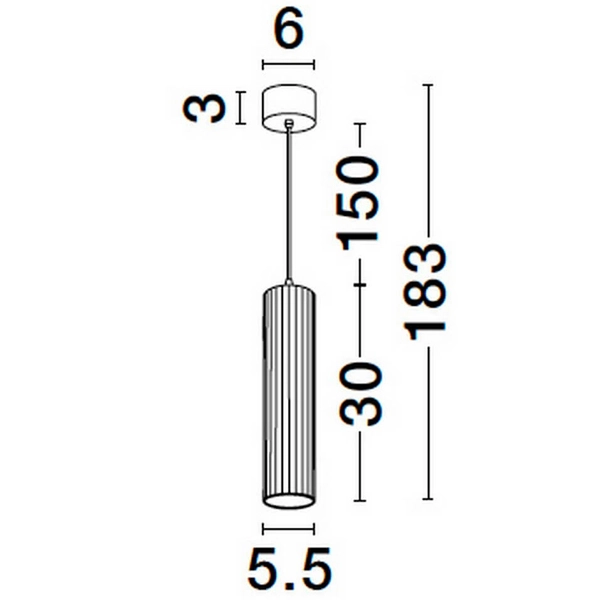 Wisząca lampa nad stół NAZCA LE44346 sopel tuba metalowa biała