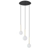 Lampa wisząca potrójna Karo 10304 balls czarna złota