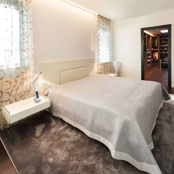 LAMPKA biurkowa SOPHIE 58333 Globo gabinetowa LAMPA stojąca LED 6,5W z zegarkiem biała