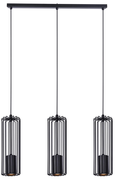 Lampa wisząca Falcon K-4931 tuby na listwie czarne