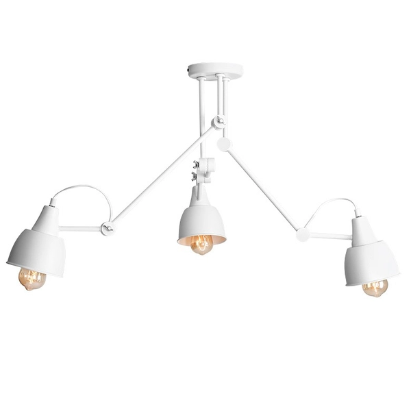 Industrialna lampa sufitowa AIDA 814PL_E Aldex regulowana nad łóżko biała
