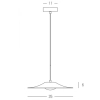 Minimalistyczna ledowa wisząca lampa 22129 LED 12W 3000K spodek biały