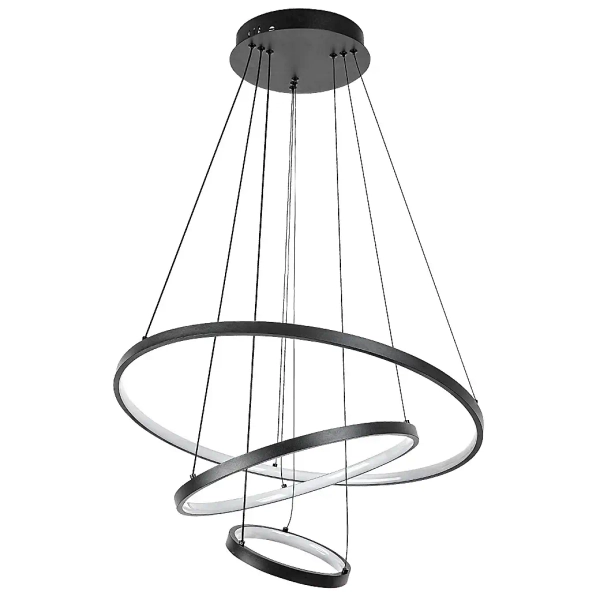 Ledowa zwisająca lampa obręcz Beliza 72346 LED 90W 3000-6500K czarny