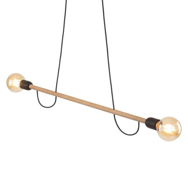 Podwójna lampa salonowa wisząca Helix 4951 TK Lighting drewniana czarna