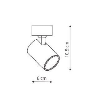 Minimalistyczny spot sufitowy Snow metalowy czarny złoty