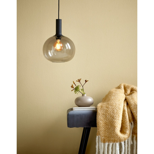 Lampa wisząca Alton 47313047 szklana kula czarny przydymiony