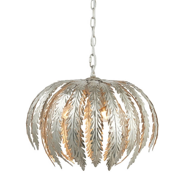 Designerska lampa wisząca do jadalni srebrna Delphine OUTLET