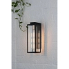 Tarasowa lampa ścienna Naxos NAX1522 szklana prostokątna IP43 czarny