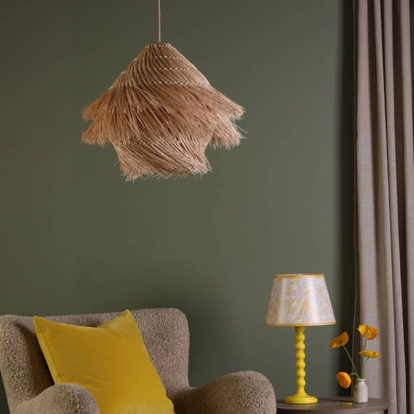 Drewniana lampa wisząca boho Preveli PRE0129 rattan drewniany