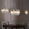Wisząca lampa szklana na łańcuchu szklana chrom Marietta OUTLET
