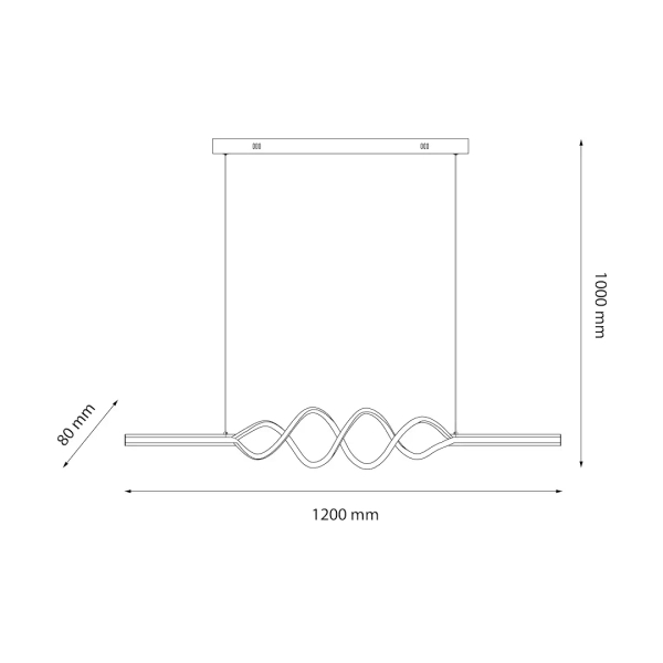 Lampa wisząca spirala ANCONA ML1575  LED 36W 4000K czarna