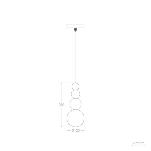 Kulista lampa wisząca Dizzaro ABR-LWSM-DIZZ2 szklana do salonu biała