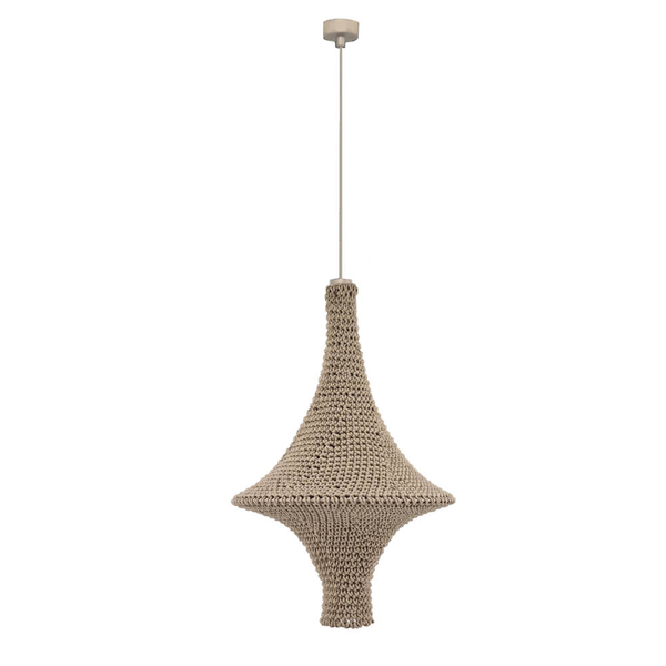 Lampa bawełniana zwisająca Alda 5118 Shilo do salonu dekoracyjna beżowy