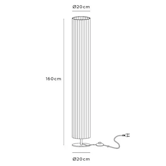 Abażurowa lampa podłogowa do salonu FOLD 21739/16/31 biały czarny
