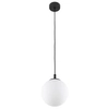 Lampa wisząca Esme 5669 ball do kuchni metalowa biała czarna