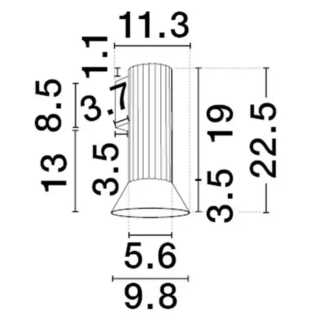 Metalowa lampa ścienna MARENZO LE45603 do sypialni czarna złota