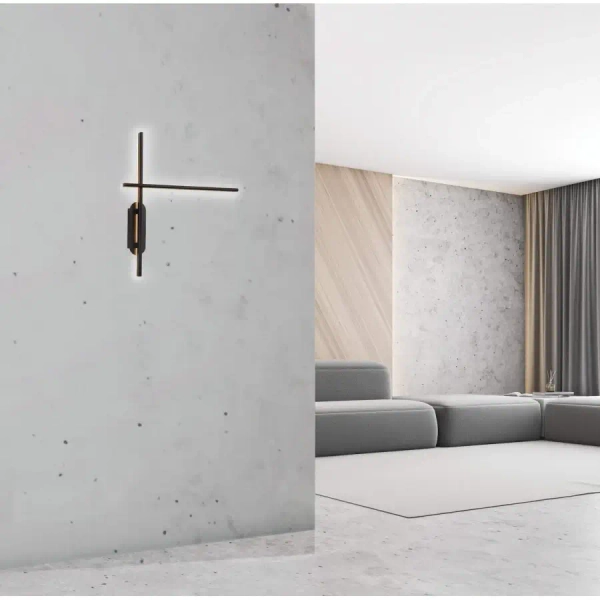 Minimalistyczna lampa naścienna 1945 LED 20W 3000K do biura czarny