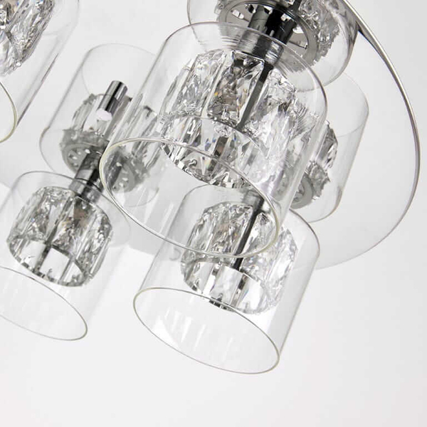 Sufitowa lampa szklana Verina 76517 Endon do salonu przezroczysty srebrny