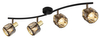 Sufitowa lampa Indiana 54357-4B reflektorki czarne przydymione