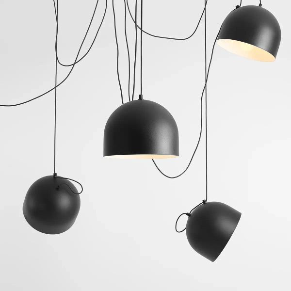 Lampa loftowa wisząca salonowa Noor 1122F1 Aldex nad stół czarna