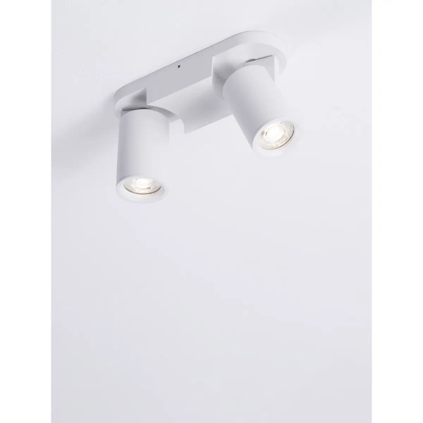 Podwójna lampa sufitowa LUNBIRA LE45659 regulowane tubki białe