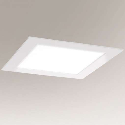 Wpust LAMPA sufitowa TOTTORI IL 7727 Shilo podtynkowa OPRAWA kwadratowa LED 10W 3000K do łazienki IP44 biała glenn
