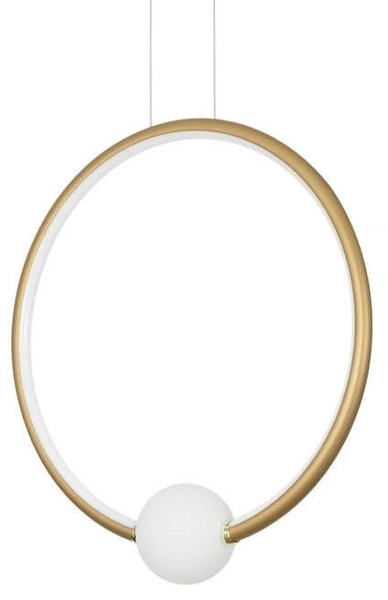 Wisząca lampa salonowa FRIA LE42965 ring LED 25,6W złoty