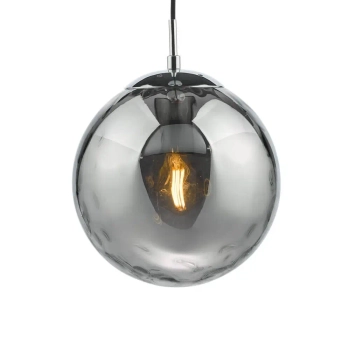 Loftowa wisząca lampa Ripple SP71-RIP8810 szklana kula chrom przydymiony