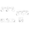 Metalowa lampa sufitowa VANTOS DL304802400 Trio do kuchni mosiądz