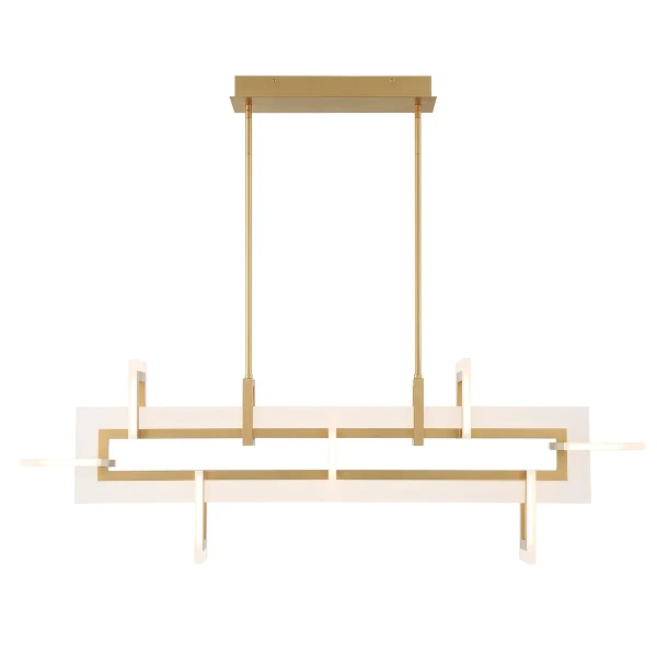 Wisząca lampa do sypialni Inizio QN-INIZIO-LP-M-BG LED 86W 3000K złoty