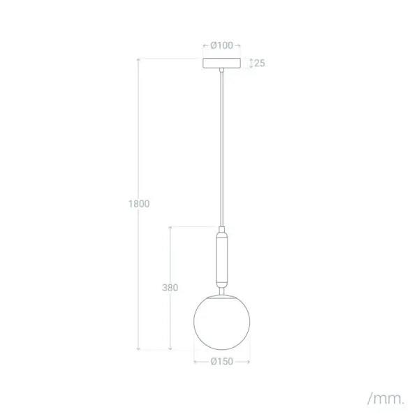 Okrągła lampa wisząca Sigma ABR-LWSO-15S kulista biała złota