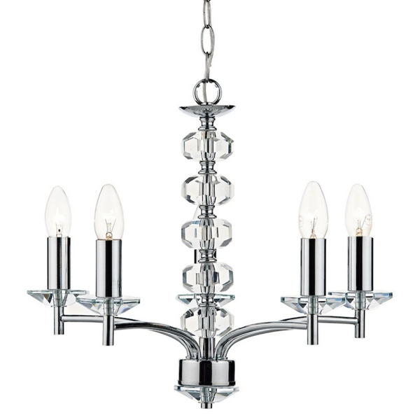 Żyrandol kryształ pałacowy Oleana OLE0550 Dar Lighting świecznik chrom